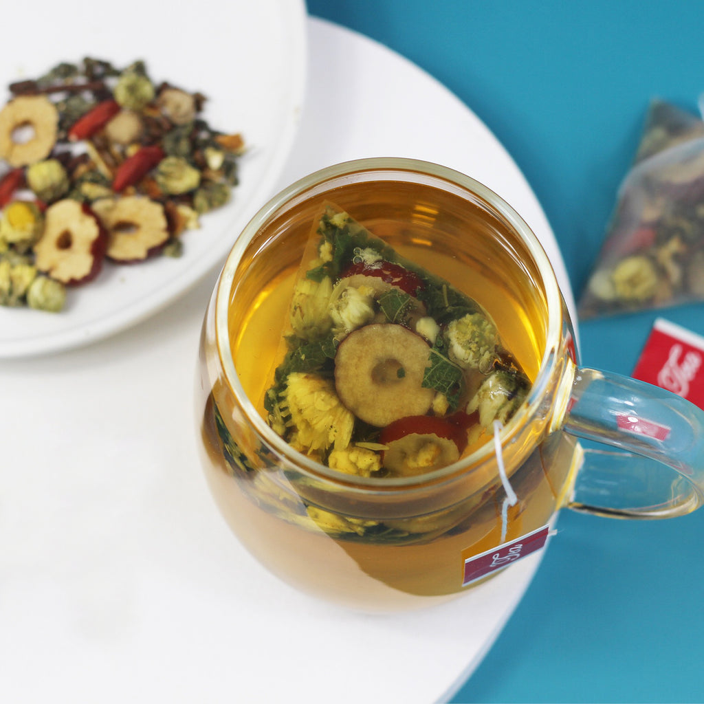 【上热下寒喝】胎菊佛手肉桂饮 本草茶包配方研发三角包袋泡茶